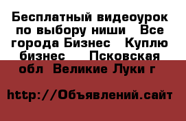 Бесплатный видеоурок по выбору ниши - Все города Бизнес » Куплю бизнес   . Псковская обл.,Великие Луки г.